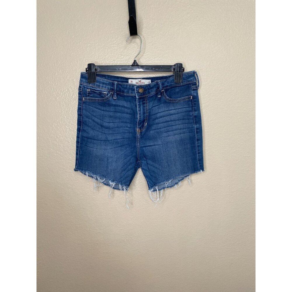 Hollister‎ womens Jean Shorts 11R high rise super skinny cutoffs cotton pockets